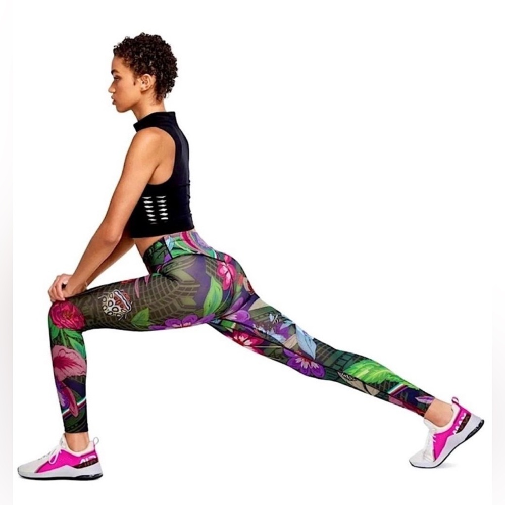 NIKE ONE ICON CLASH TROPICAL FLORAL DRI-FIT LEGGINGS SZ 2X
